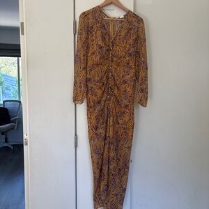 Veronica Beard yellow floral ferrara maxi dress size 8 NWOT